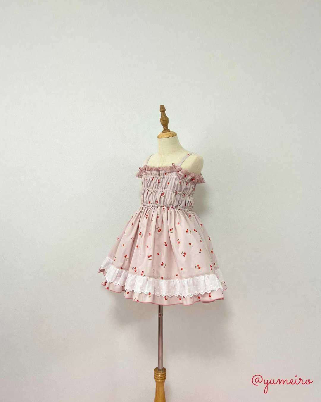 シャーリングワンピース🍒アンティークチェリー(110cm)